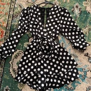 Lulus polka dot romper size 4